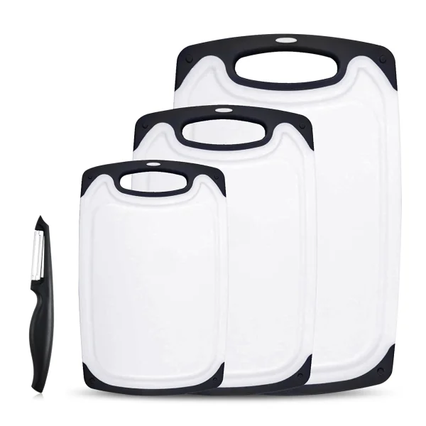 3 pcs. cutting/chopping boards w/paring knife