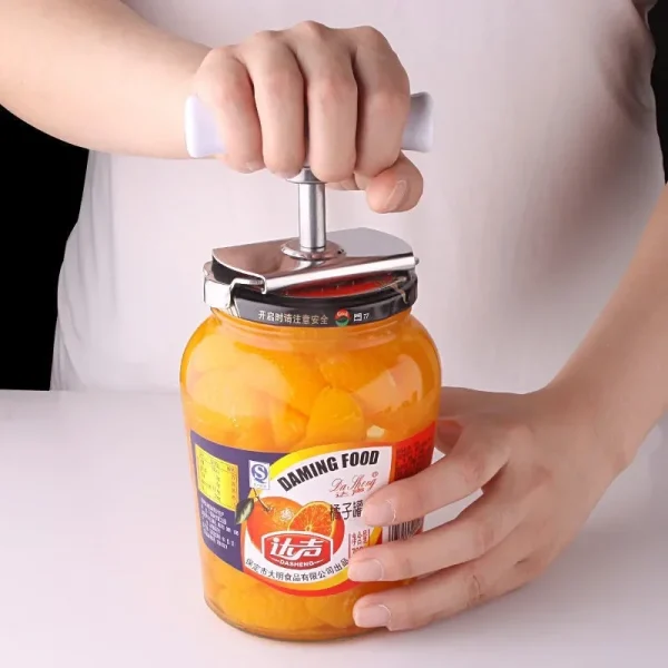 Stainless steel jar opener