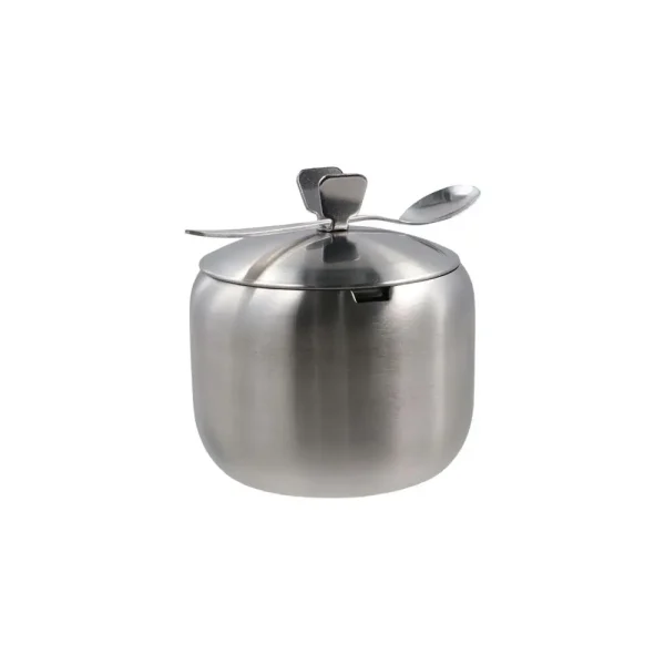 Stainless Steel Sugar Bowl   with Spoon