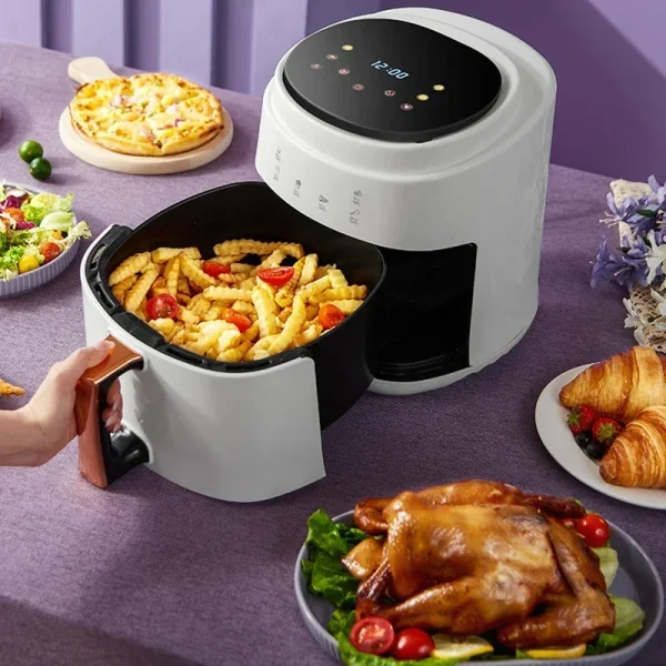 900W 110V-220V Household 8L Air Fryer Electric Fryer w/ Intelligent Touch Screen