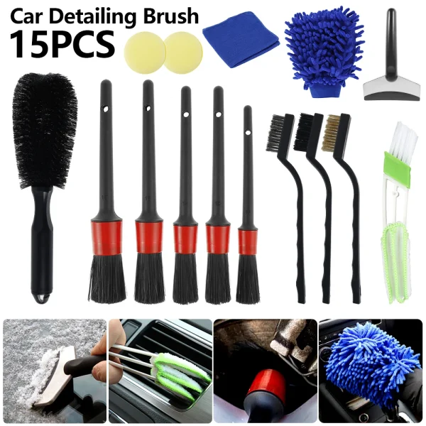 Car Detailing Brush Set Auto Cleaning Kit