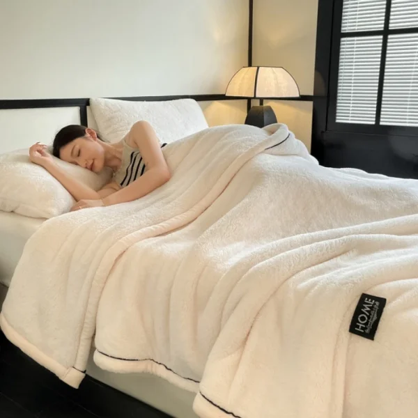 Plush Warm Blanket A Grade Coral Fleece Flannel  Bed Blankets